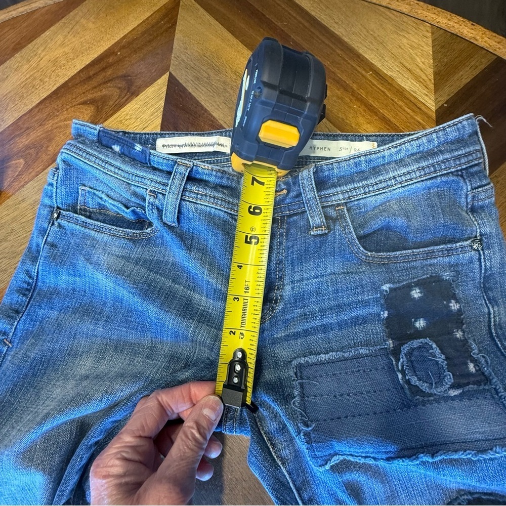 Pilcro and the Letterpress Patchwork Straight Leg Jeans - Blue and Black - Picture 6 of 9